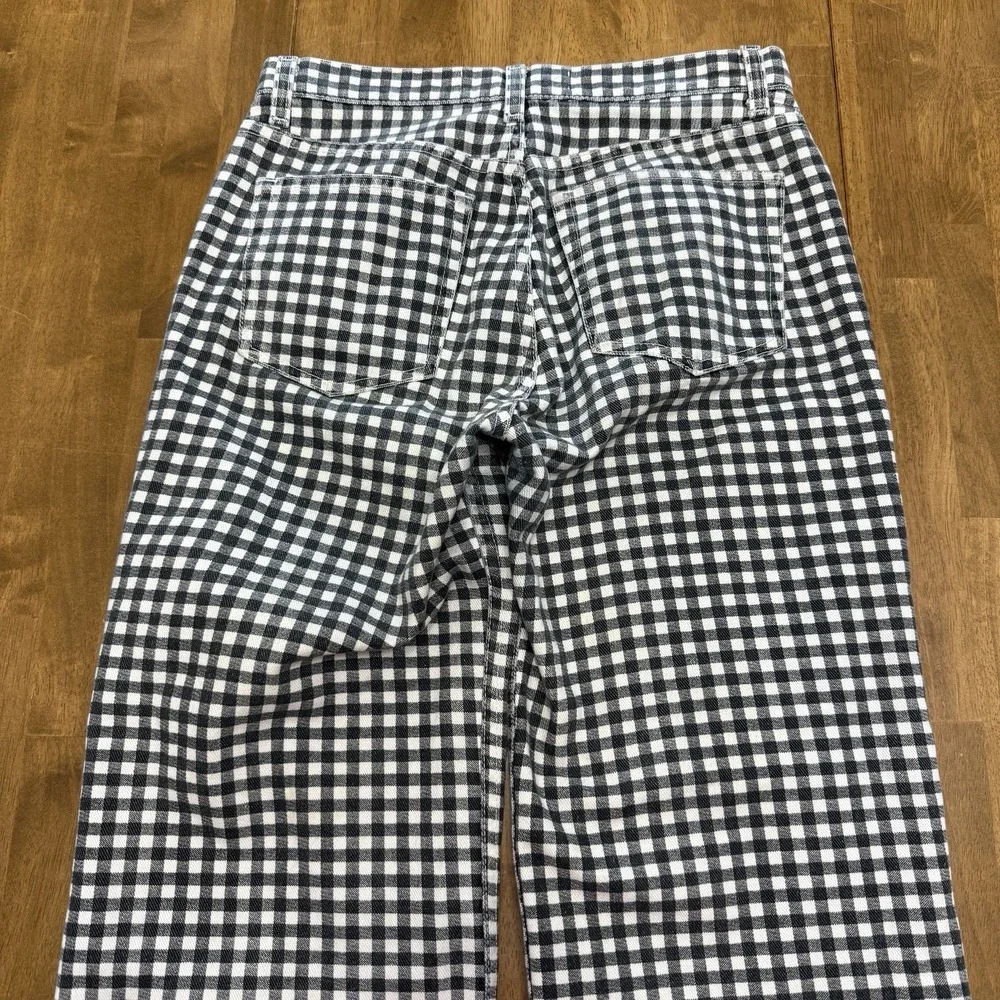 Reformation Fawcett jean women's 26 gingham check plaid preppy boho festival - Picture 5 of 15